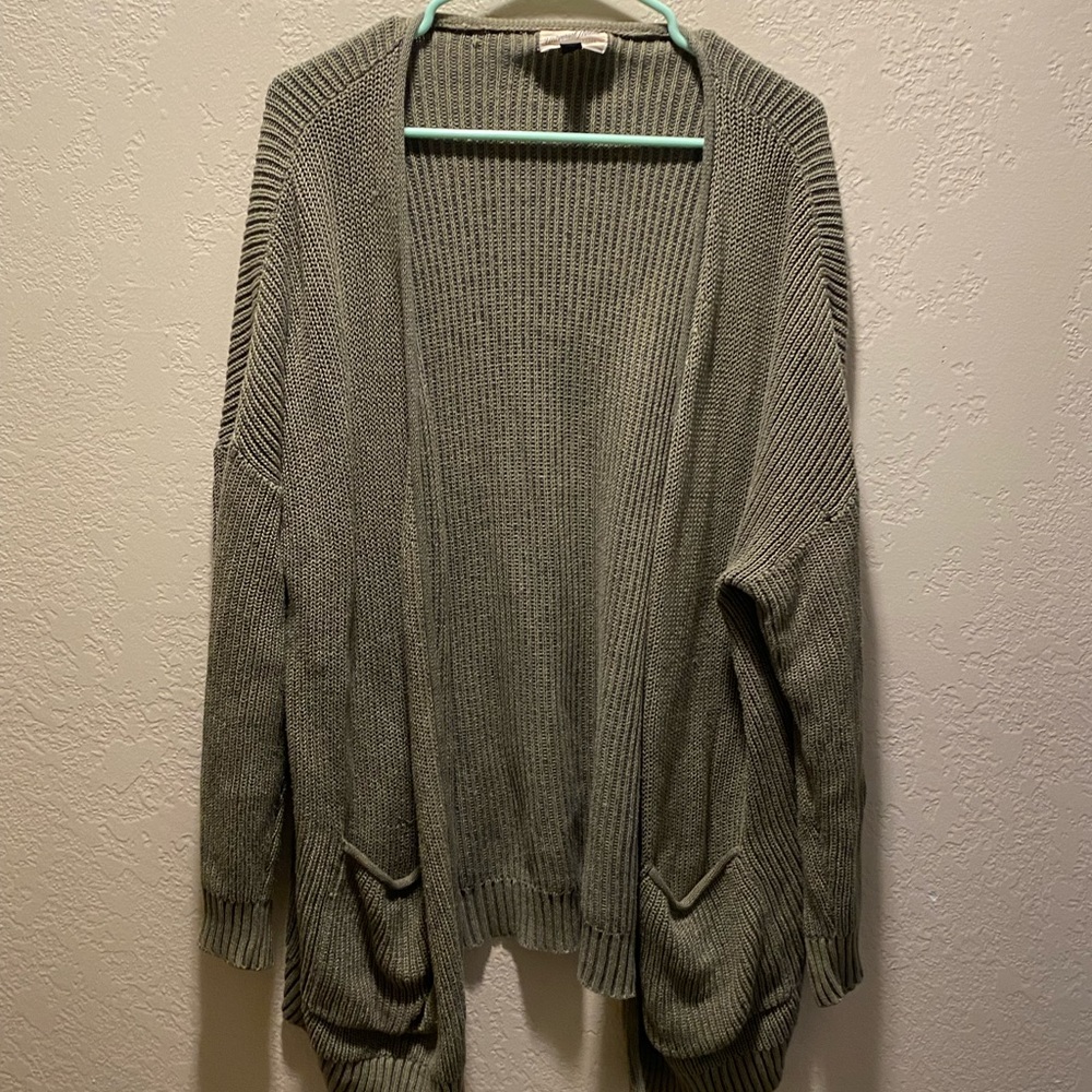 Olive green cardigan